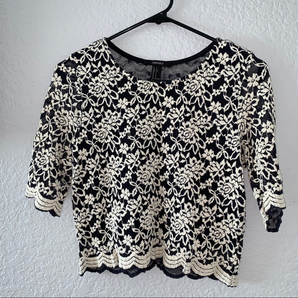 Floral lace top